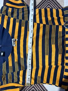 Striped Fit &amp; Flare Top