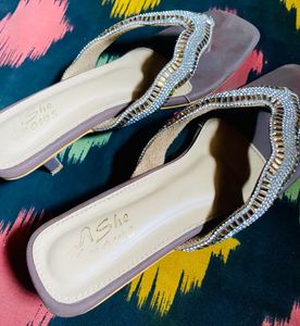 Stylish Embellished Wedge Heels
