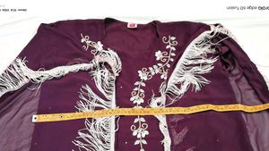 Elegant Purple Embellished Kaftan Gown