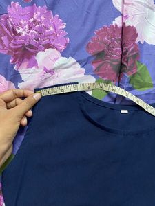 Navy Blue Sleeveless Top