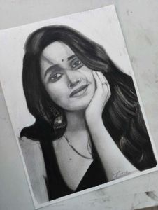 Handmade Charcoal Portrait Art