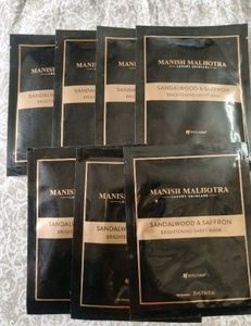 Manish Malhotra Sandalwood & Saffron Sheet Masks