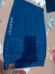 a Korean style denim skirt