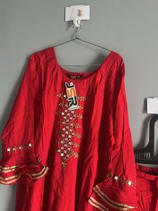 Red Kurta  (L)