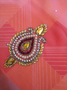 Beautiful Pink Embroidered Saree