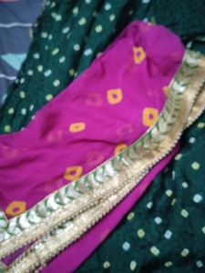 Elegant Bandhani Silk lehenga