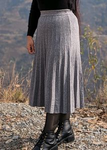 Flared Platted Skirt