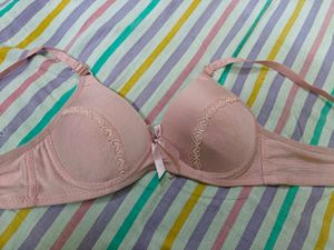 Pink Bra with Heart Detail