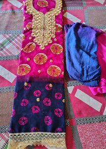 havy suit Exquisite Pink Kurta with Gold