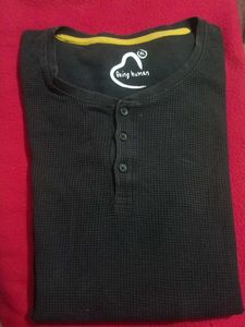 Men's Black Henley T-Shirt