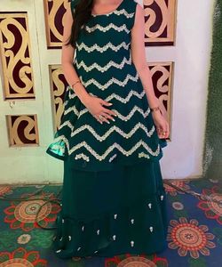 beautiful kurti and lehenga style skirt