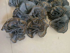Grey Fabric Flower Embellishments 20