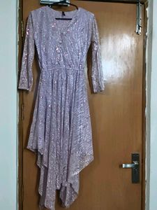 Sparkly Lavender Asymmetrical Dress