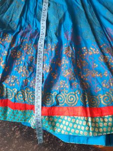 Vibrant Blue Embroidered Kurti