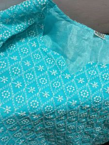 Embroidered Blue Blouse