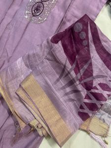 Lavender Kurta Set with Dupatta
