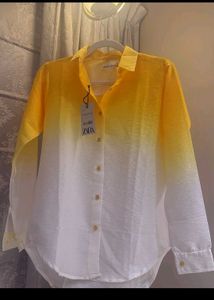 Yellow Ombre Button-Up Shirt