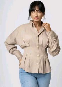 stylish casual wear shirt top with pleats