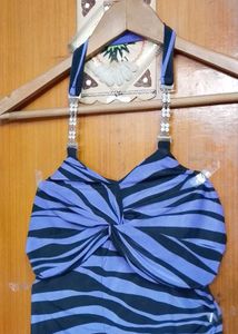 imported New fancy Striking Zebra Print Mini dress