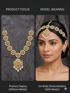 Elegant Gold-Tone Pearl Shesh patti