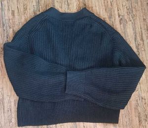 Stylish Black Cardigan Sweater
