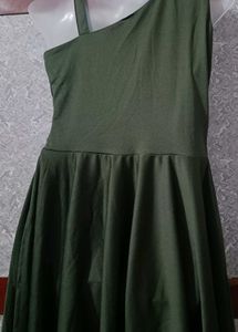 Ruffle Linen Fit &amp; Flare Dress