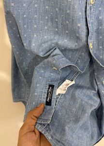 Men's Hazzys Blue Slim Fit Shirt