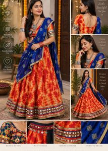 Tie-Dye Lehenga Choli Set