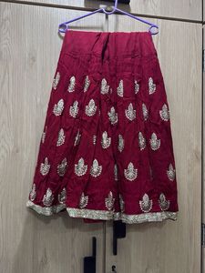 Maroon embroidered Sharara set