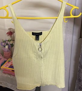 Ribbed Zipper Tank Top