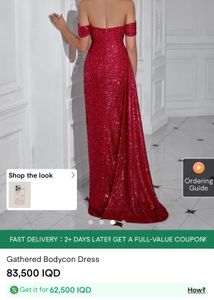 Stunning Red Sequin Bodycon Dress