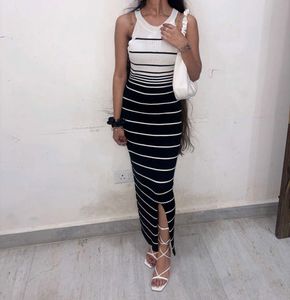 Striped Knit Maxi Dress