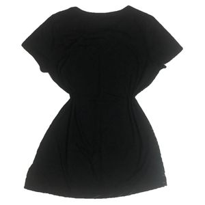Black Graphic Print Rhinestone Top