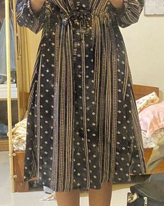 Bohemian Print Maxi Dress 40inch length