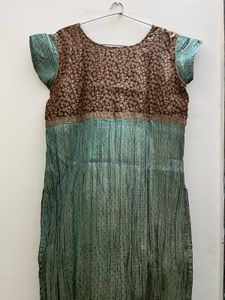 Embellished Teal Kurta set with dupatta