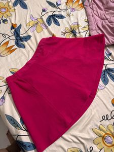 Bright Pink A-Line Skirt