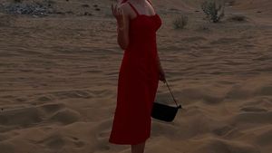 Fit and Flared Midi Side Slit Red Dress