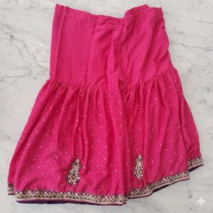 Pink Embroidered Kurta Sharara Set