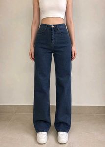 Wide Leg Jeans/ straight fit jeans (dark wash)