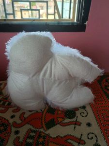 New unused White furry Plush Dog soft Toy