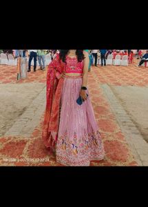 Stunning Pink Embroidered Lehenga Choli