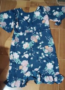 Floral Print Flared Sleeve Dress