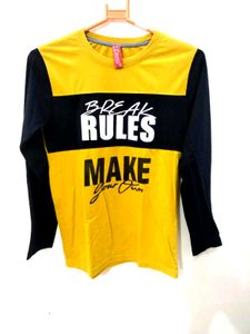 Yellow & Black "Break Rules" T-Shirt