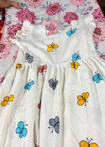 Chic Butterfly Print Midi Dress