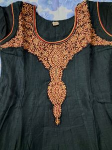 Black And Red Anarkali Set