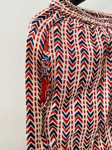 Maroon Geometric Print Kurta with Pants