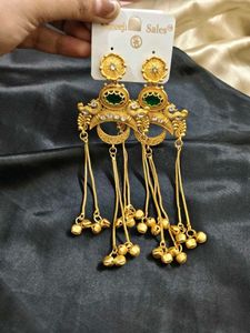 Ethnic Chandbali kashmiri Tassel Earrings