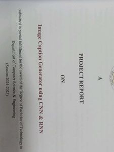 final year project Btech (artificial intelligence)