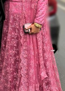 Pink Floral Ethnic Gown