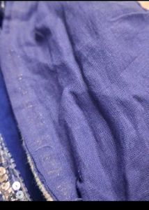 🪞Pure Vintage Blue Floral Saree